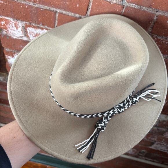 Free People X Mossant Wild Heart Braided Trim Felt Hat in Taupe main image 9